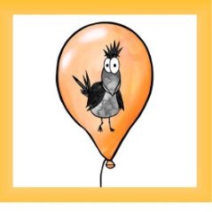 Ballon orange Krähe (c) Familien in Krefeld Süd