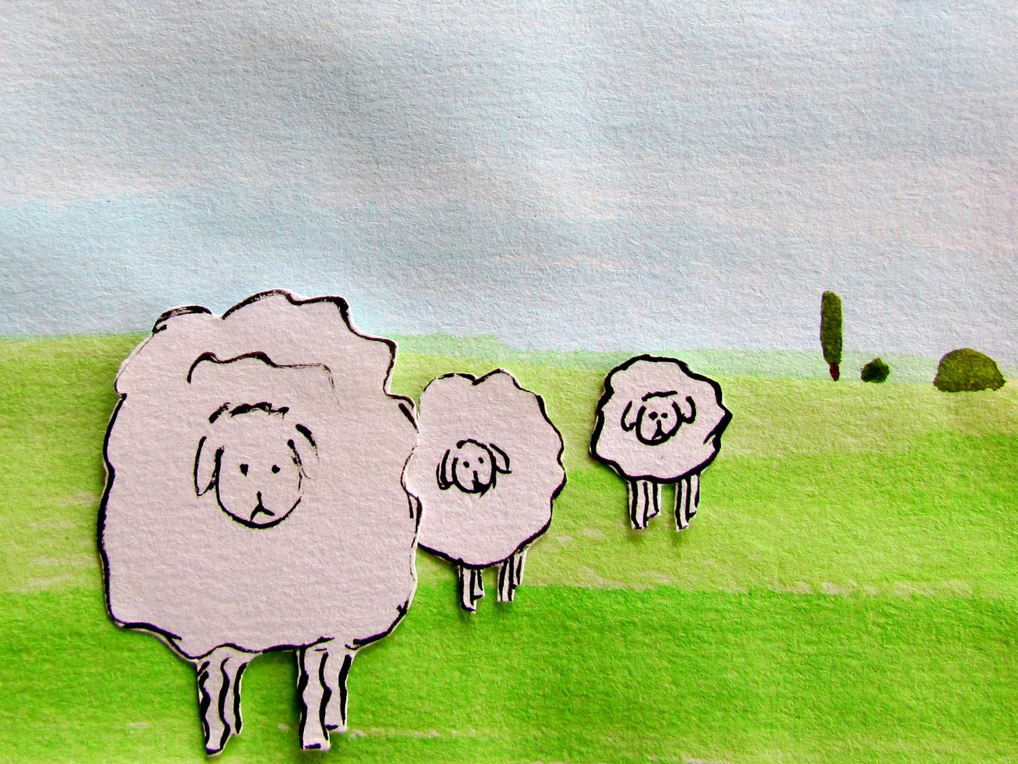 gemalte-Schafe
